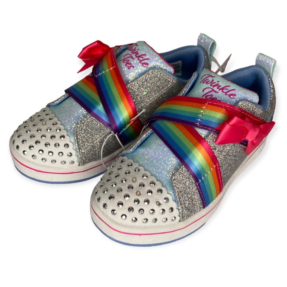 🧨LAST PAIR🧨 Twinkle Toes Skechers 6 Light Up Shoes Kids Toddler Girls Easy-on